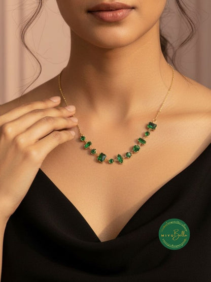 Serena - Emerald Crystal Necklace