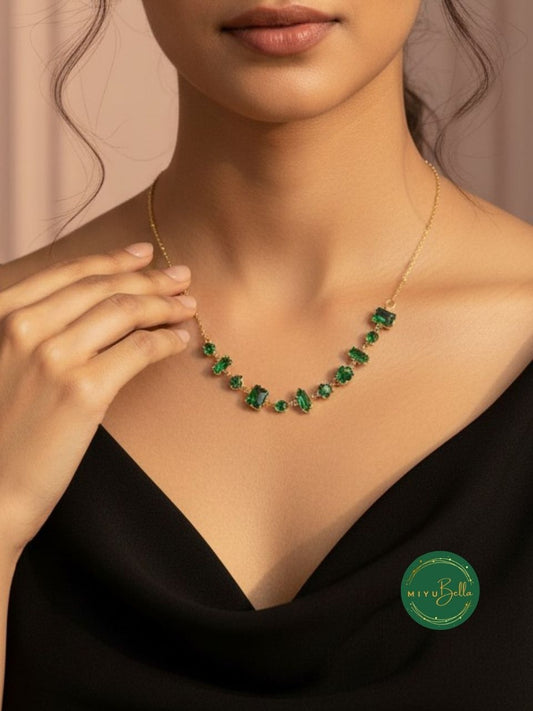 Serena - Emerald Crystal Necklace