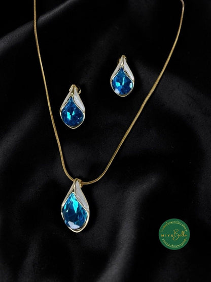 Serena - Ocean Blue Pendant Set