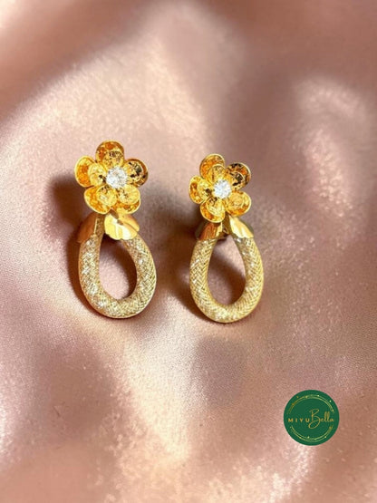 Aurelia – Floral Statement Drop Earrings