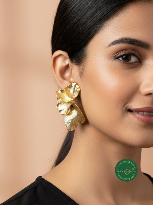 Aurelia – Botanical Stainless Steel Statement Earrings