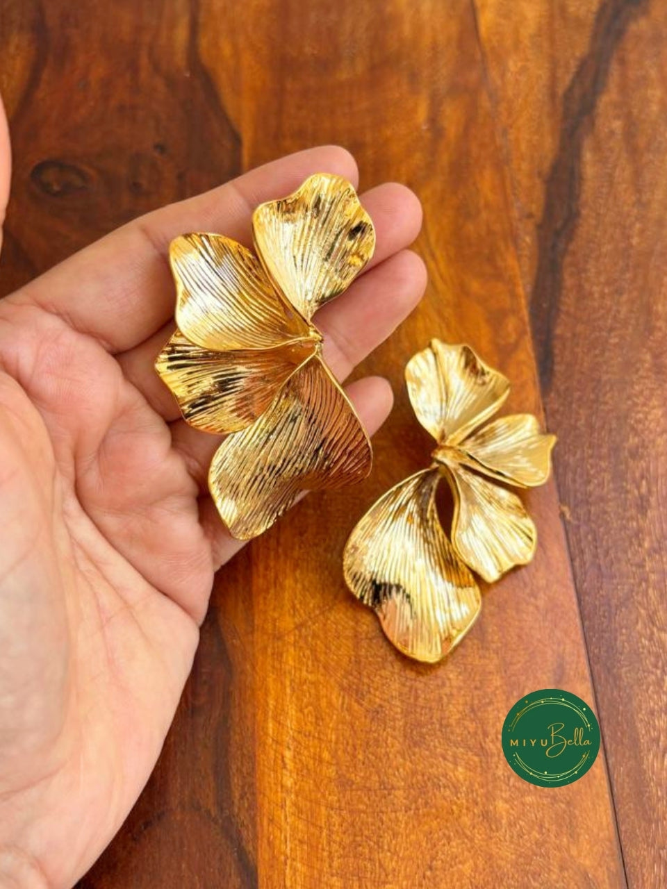 Aurelia – Botanical Stainless Steel Statement Earrings