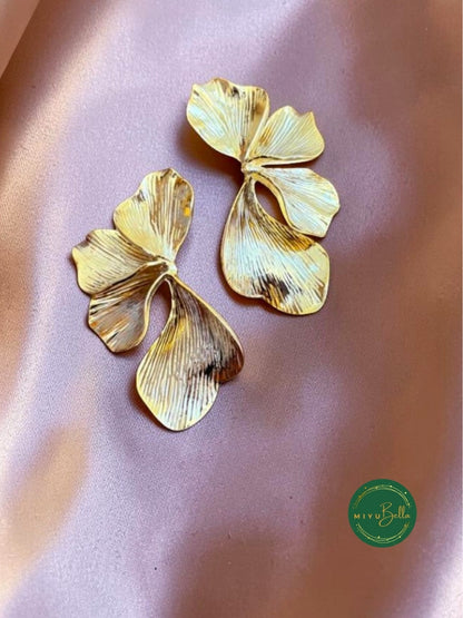 Aurelia – Botanical Stainless Steel Statement Earrings