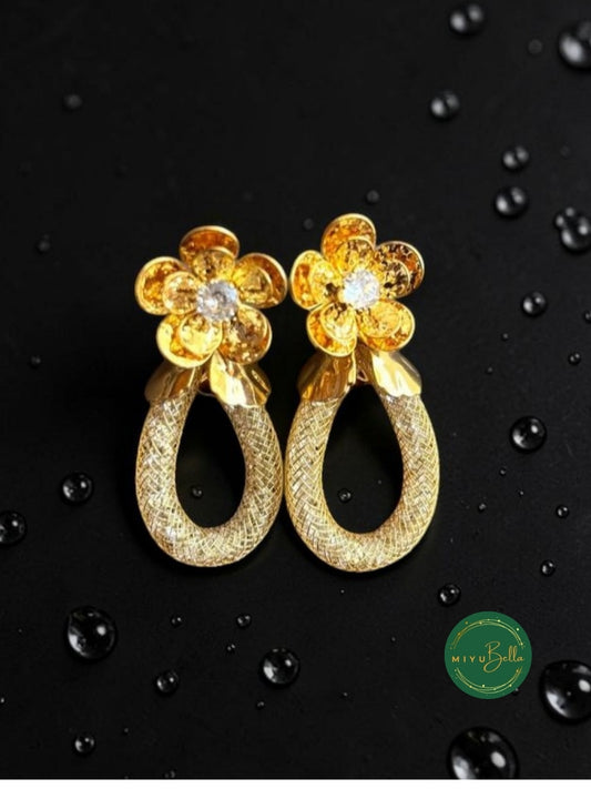 Aurelia – Floral Statement Drop Earrings