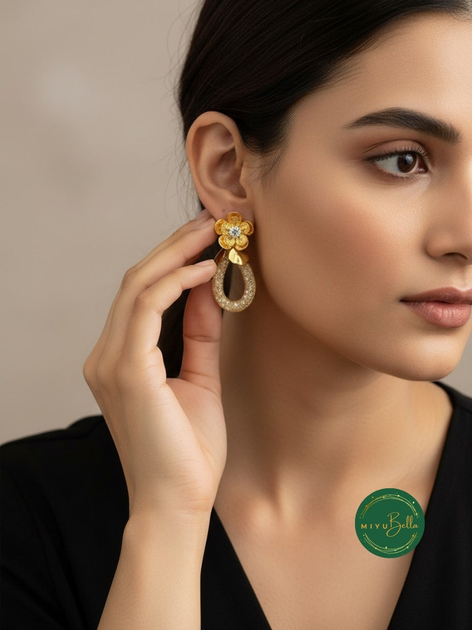 Aurelia – Floral Statement Drop Earrings