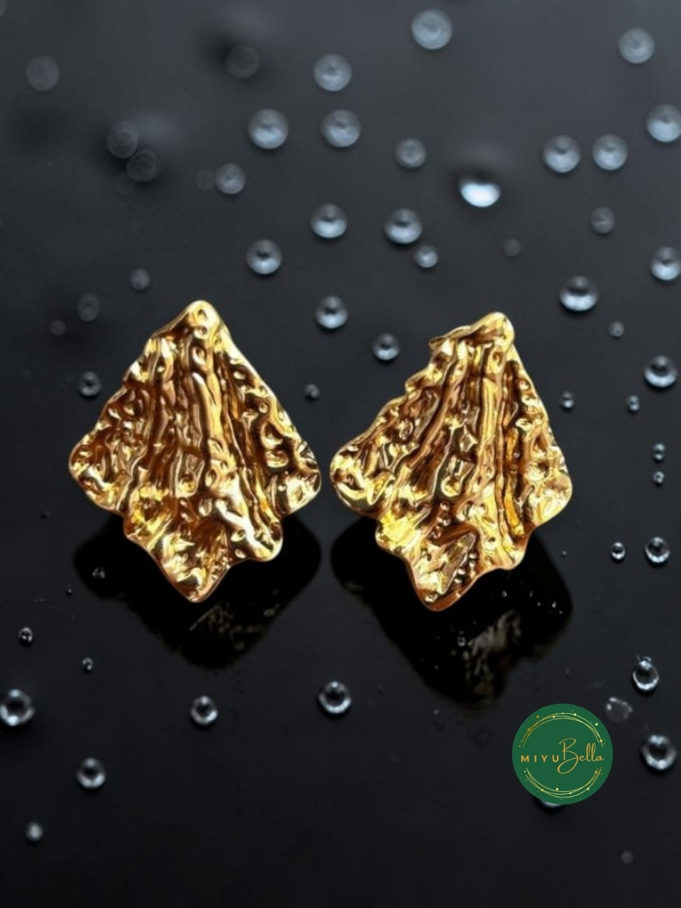 Aurelia - Textured Statement Stud Earrings
