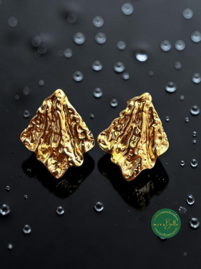 Aurelia - Textured Statement Stud Earrings