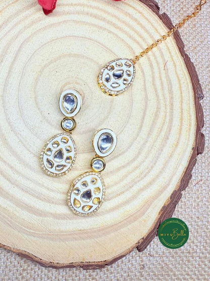 Vaidahi - Pachi Kundan, Meenakari, Kemp, and Cubic Zirconia Jewellery Set