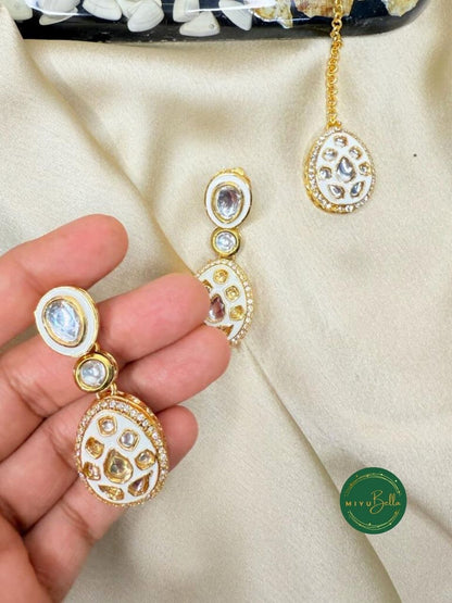 Vaidahi - Pachi Kundan, Meenakari, Kemp, and Cubic Zirconia Jewellery Set
