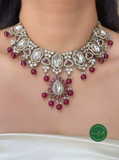 Vaidahi – Antique Gold Kundan, Kemp and AD Jewellery Set