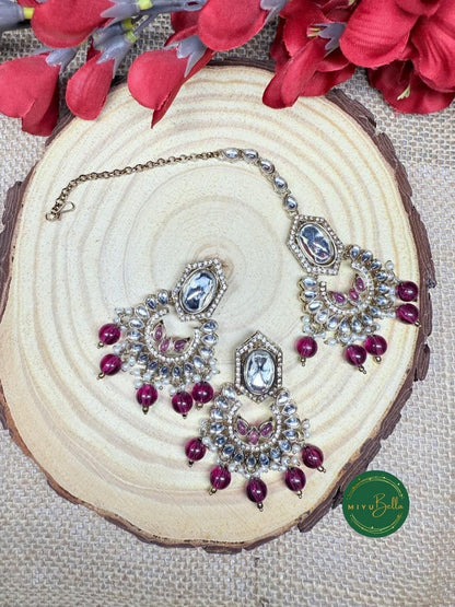 Vaidahi – Antique Gold Kundan, Kemp and AD Jewellery Set