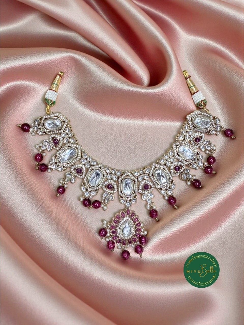 Vaidahi – Antique Gold Kundan, Kemp and AD Jewellery Set