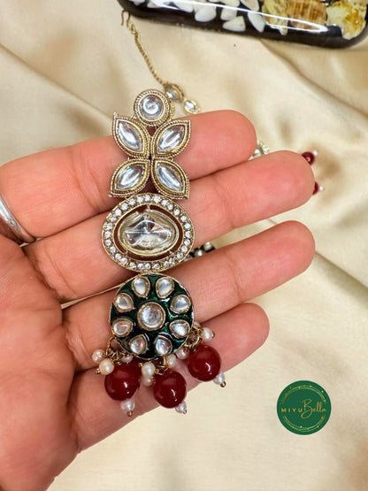 Vaidahi – Kundan, Polki and Meenakari Jewellery Set