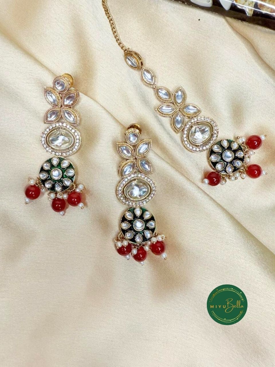 Vaidahi – Kundan, Polki and Meenakari Jewellery Set