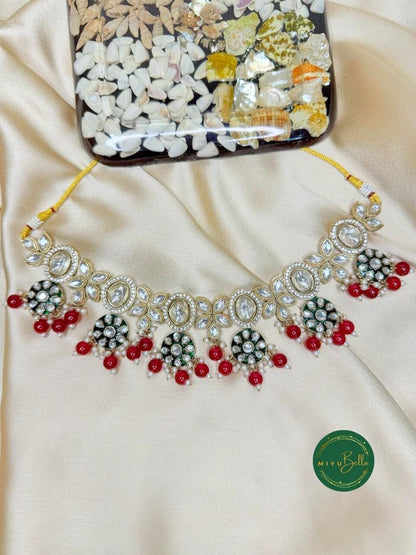 Vaidahi – Kundan, Polki and Meenakari Jewellery Set