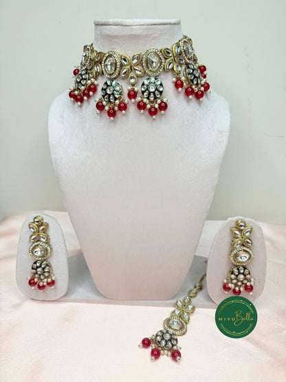 Vaidahi – Kundan, Polki and Meenakari Jewellery Set