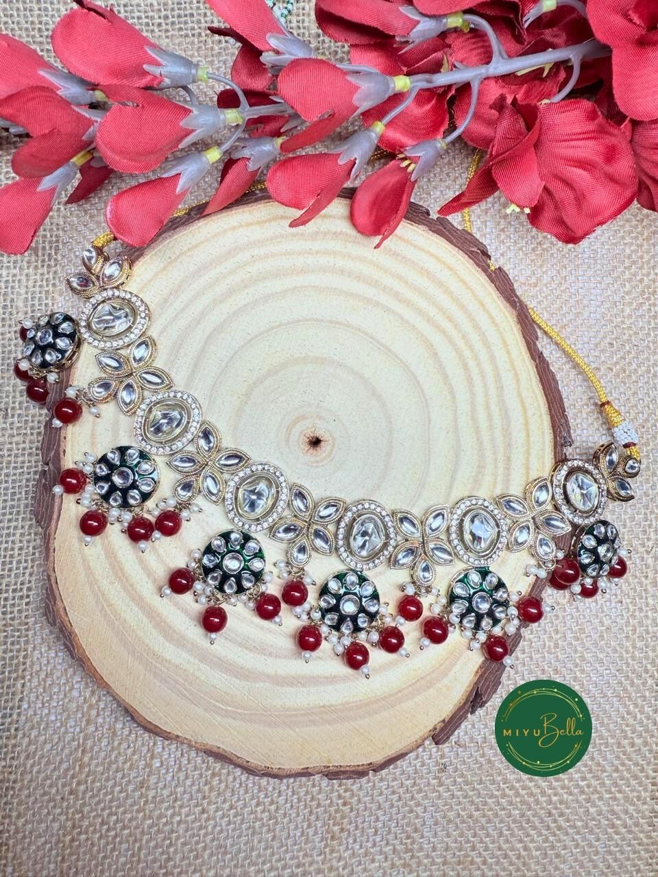 Vaidahi – Kundan, Polki and Meenakari Jewellery Set