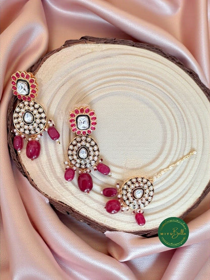 Vaidahi: Stunning Pachi Kundan and Meenakari Jewellery Set