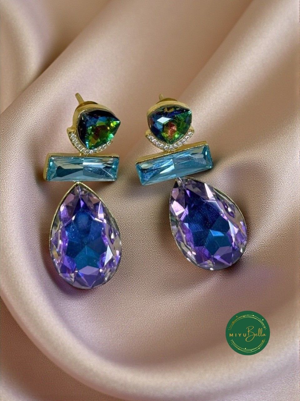 Señorita – Austrian Crystal Lilac Drop Earrings
