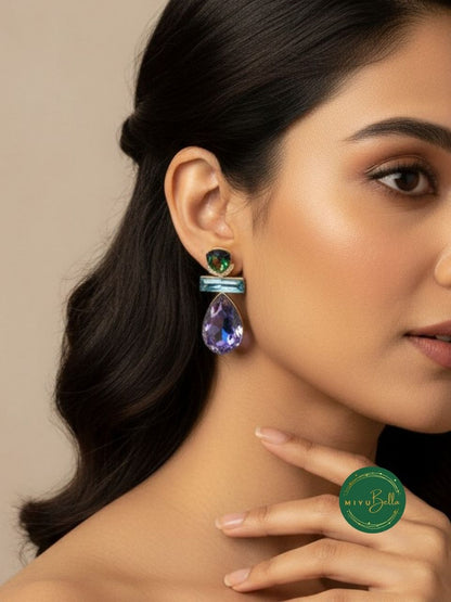 Señorita – Austrian Crystal Lilac Drop Earrings