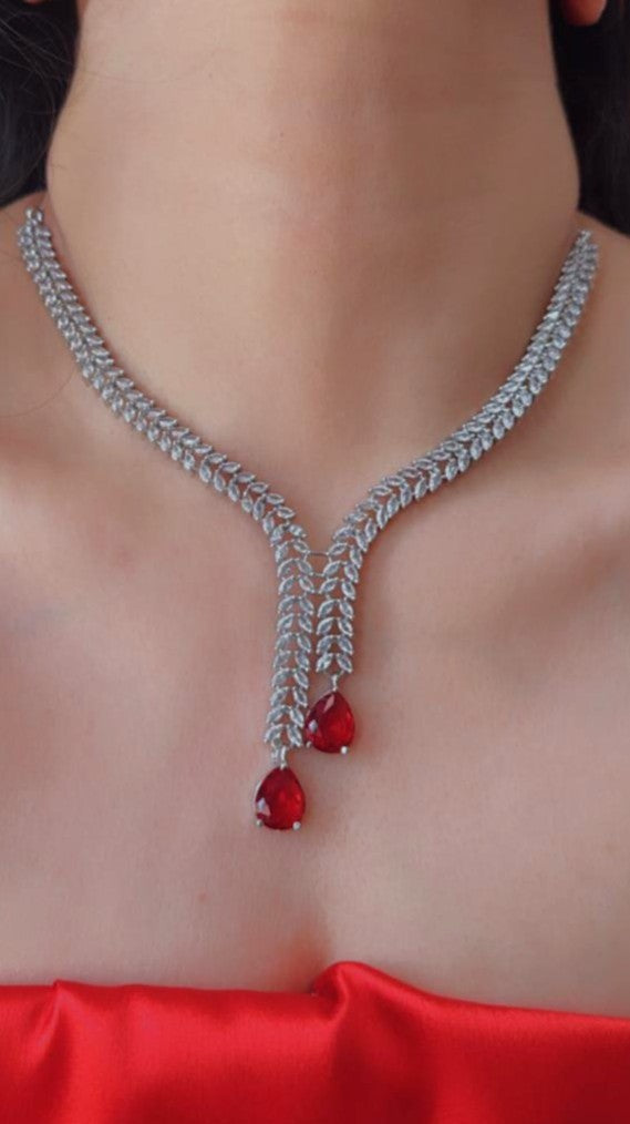 Mia – Victorian Design American Diamond Necklace