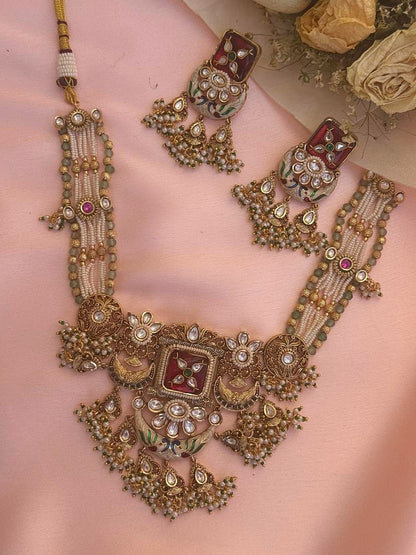 Meera - Kundan and Meenakari Choker Necklace
