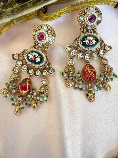 Meera - Kundan and Meenakari Choker Necklace